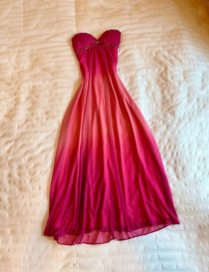 Gradient A line Sweetheart Chiffon Sequin Long Prom Dresses Formal Dress C5705