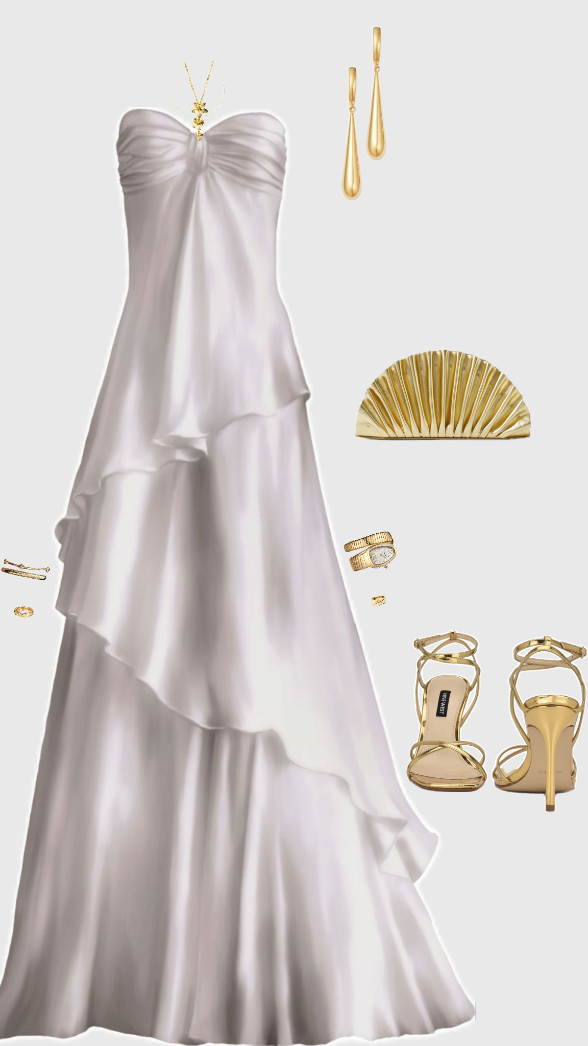 Pretty A Line Strapless Satin Ruffle Long Prom Dresses Formal Dress C5708