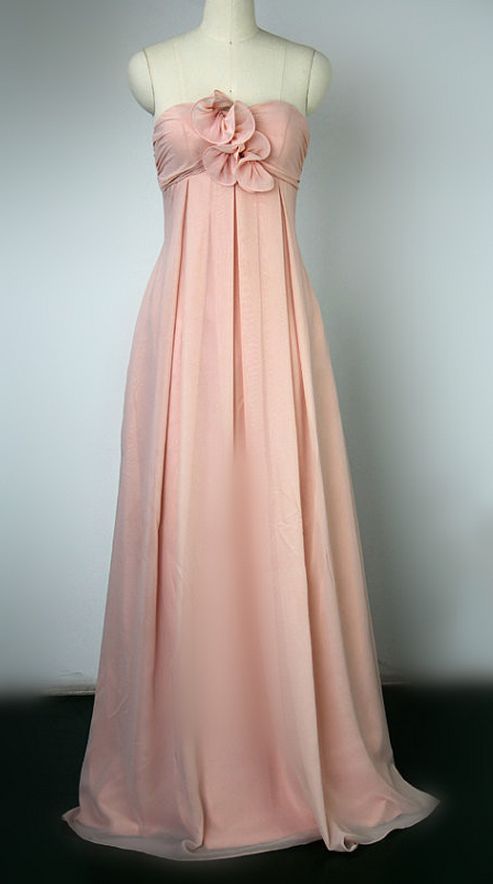 Elegant A Line Sweetheart Satin With Flower Long Prom Dresses Formal Dress C5709