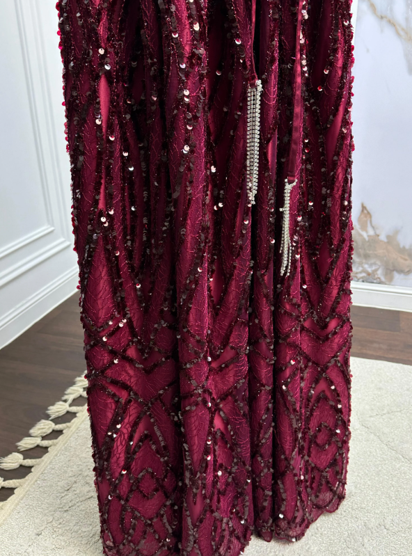Shiny A Line Strapless Satin Tulle Sequin Long Prom Dress, Evening Dress C6118