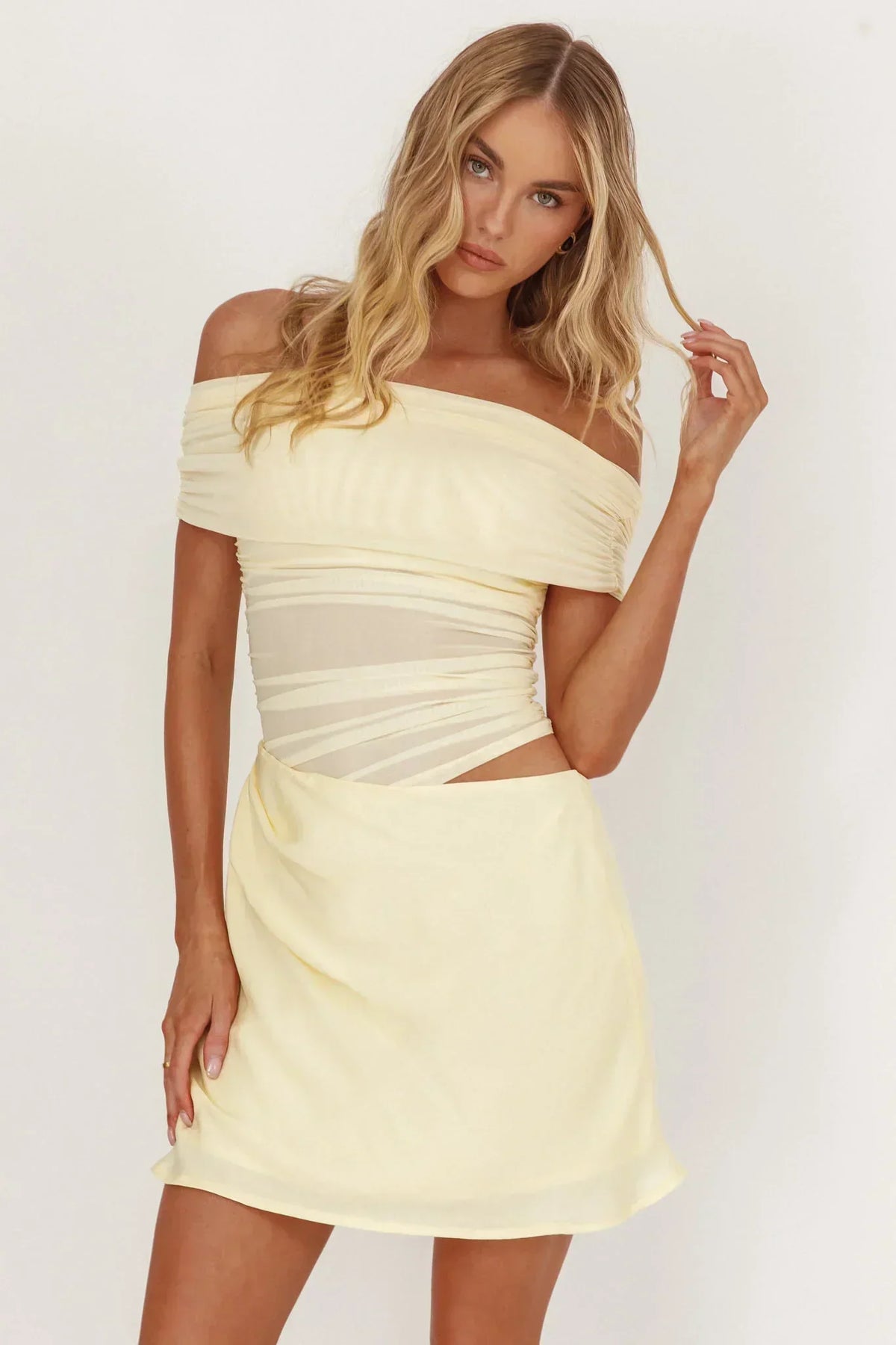 Lorely Off-Shoulder Mini Dress Butter