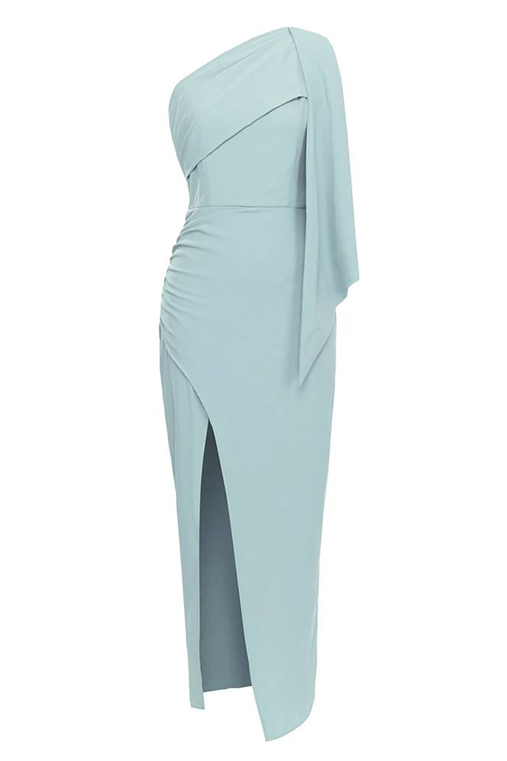 Blue One Shoulder Bodycon Long Formal Dress