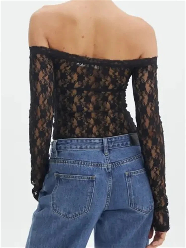 Vintage Washed Lace Crop Top