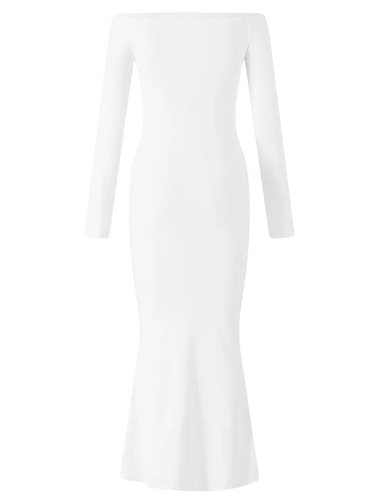 Patchwork Off-the-Shoulder Dress