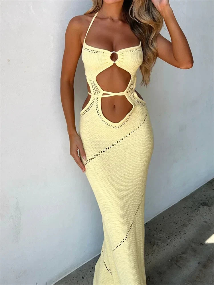 Backless Halter-Neck Dress