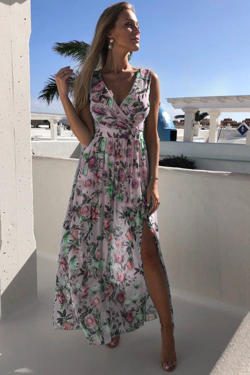Nancy Exclusive Sleeveless Summer Dress Chic Silhouette Collection