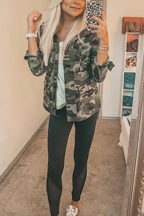 Pockets Drawstring Hoodie Jackets