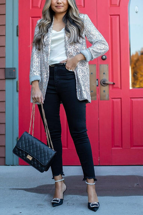 Break the Bank Sequin Blazer