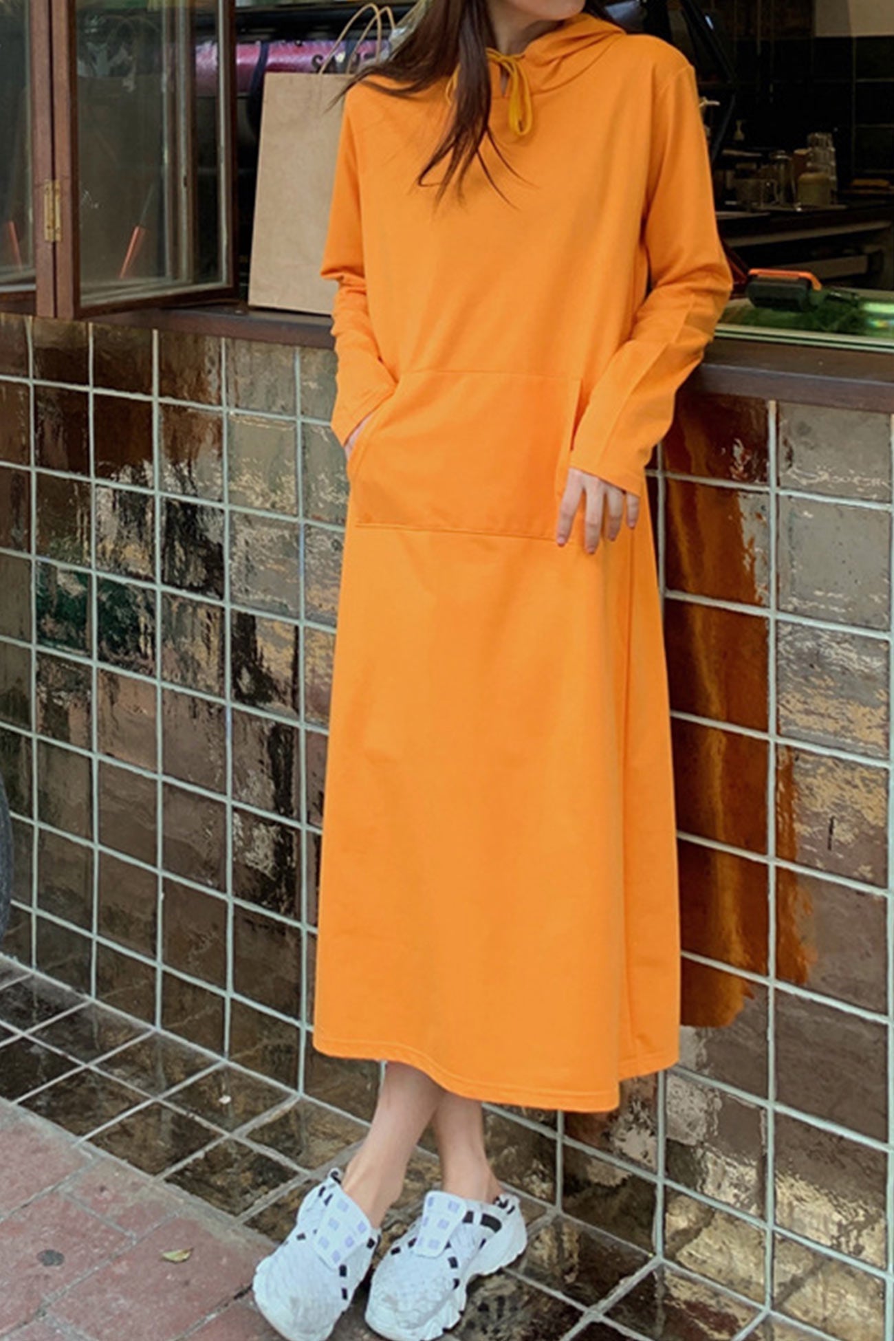 Yvonne Candy Colored Hooded Dress with Urban Everyday Styling