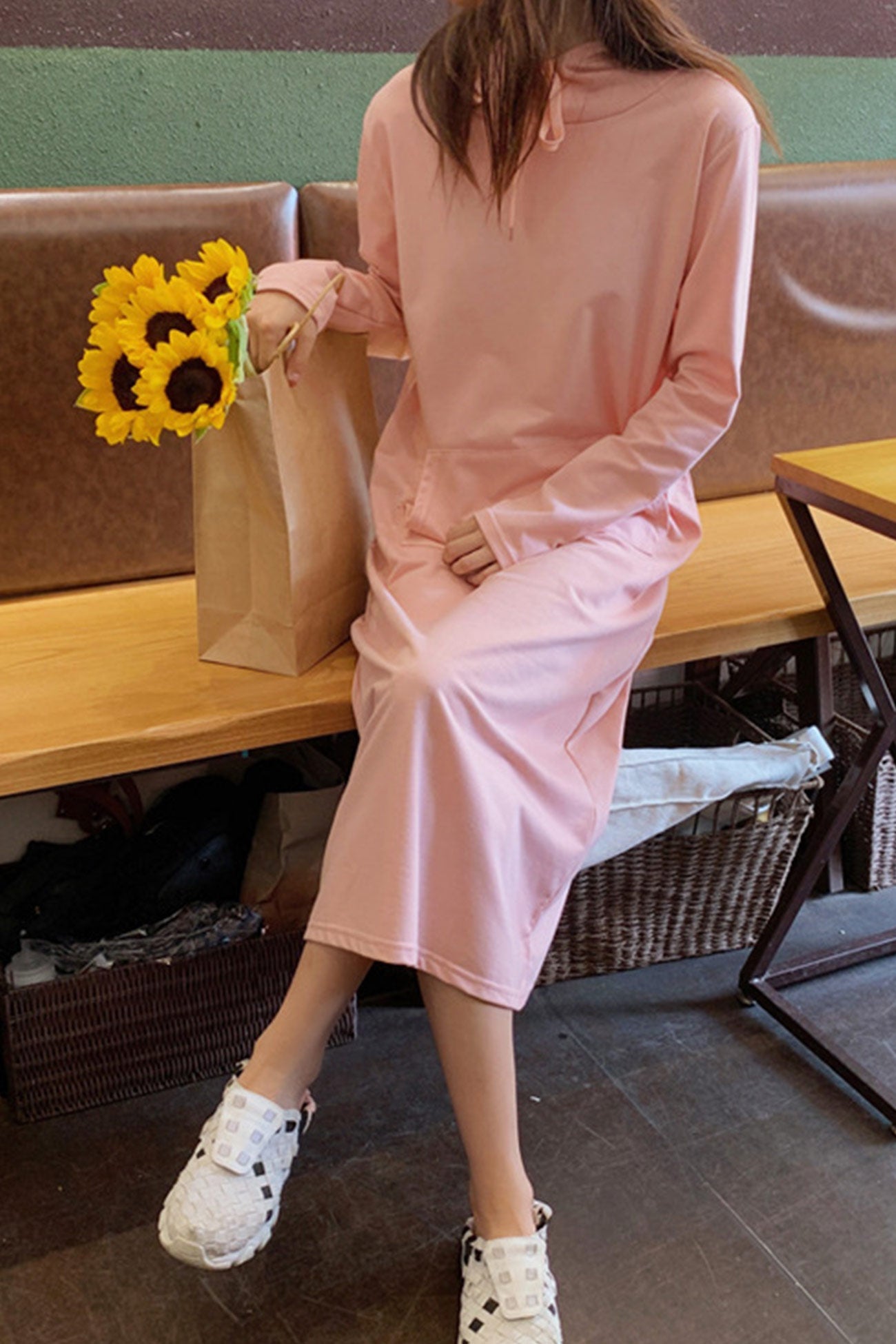 Yvonne Candy Colored Hooded Dress with Urban Everyday Styling