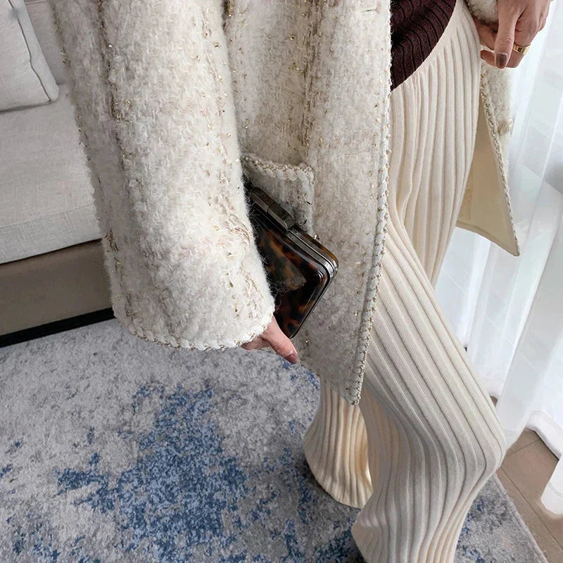 Full Length Elastic Waist Yoga Slim High Waist Wide Leg Pants
