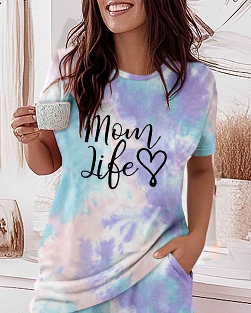 Soft-Stretch Tie-Dye Pajama Set for Women | Comfortable Loungewear wit