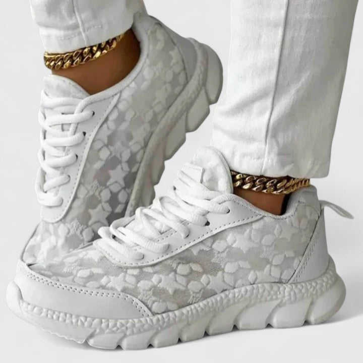 Lace Up Textured Chunky Platform Sneakers