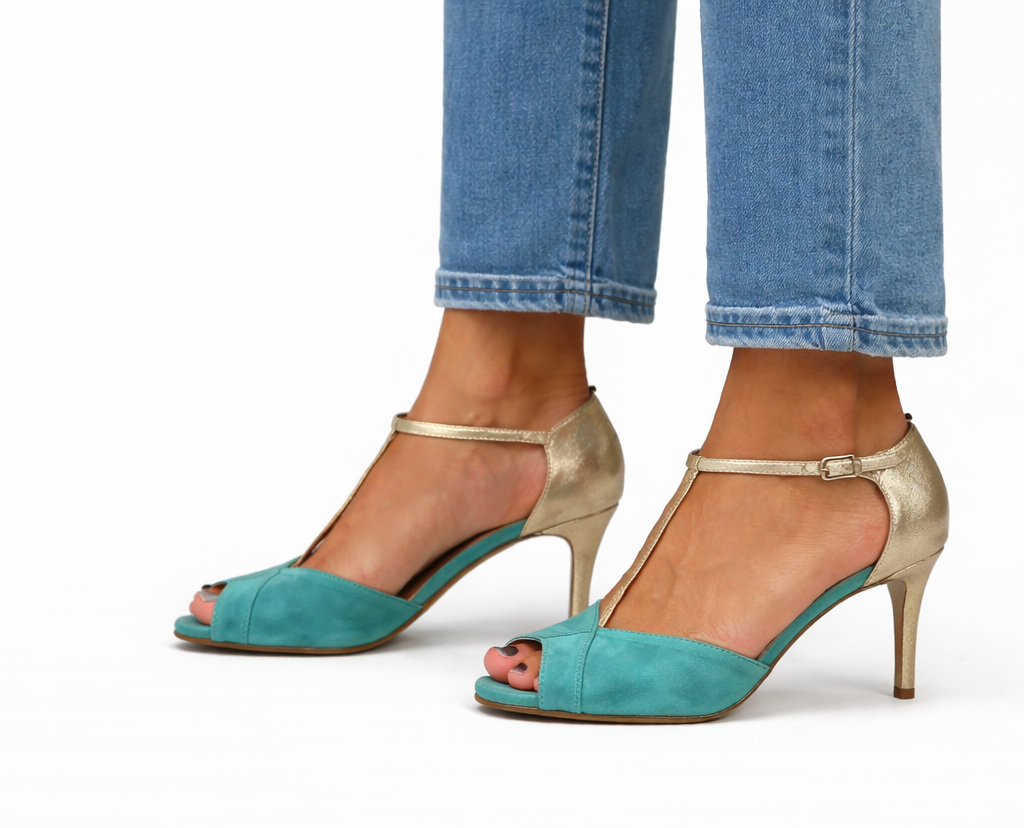 Peep Toe Ankle Strap Stiletto Heel Sandals