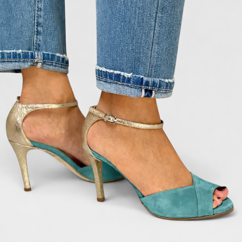 Peep Toe Ankle Strap Stiletto Heel Sandals