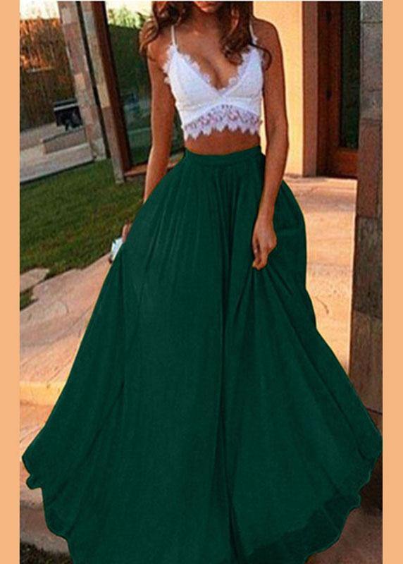 Lace Bralette Chiffon Maxi Two Piece Set 2