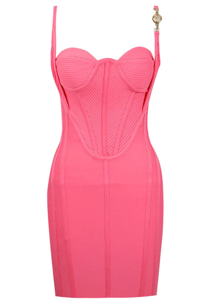 Spaghetti Strap Sweetheart Corset Bustier Bodycon Mini Dress