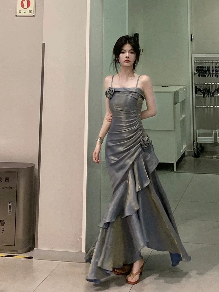 Classy Sheath Sweetheart Sleeveless Satin Burgundy Long Prom Dresses SD2399