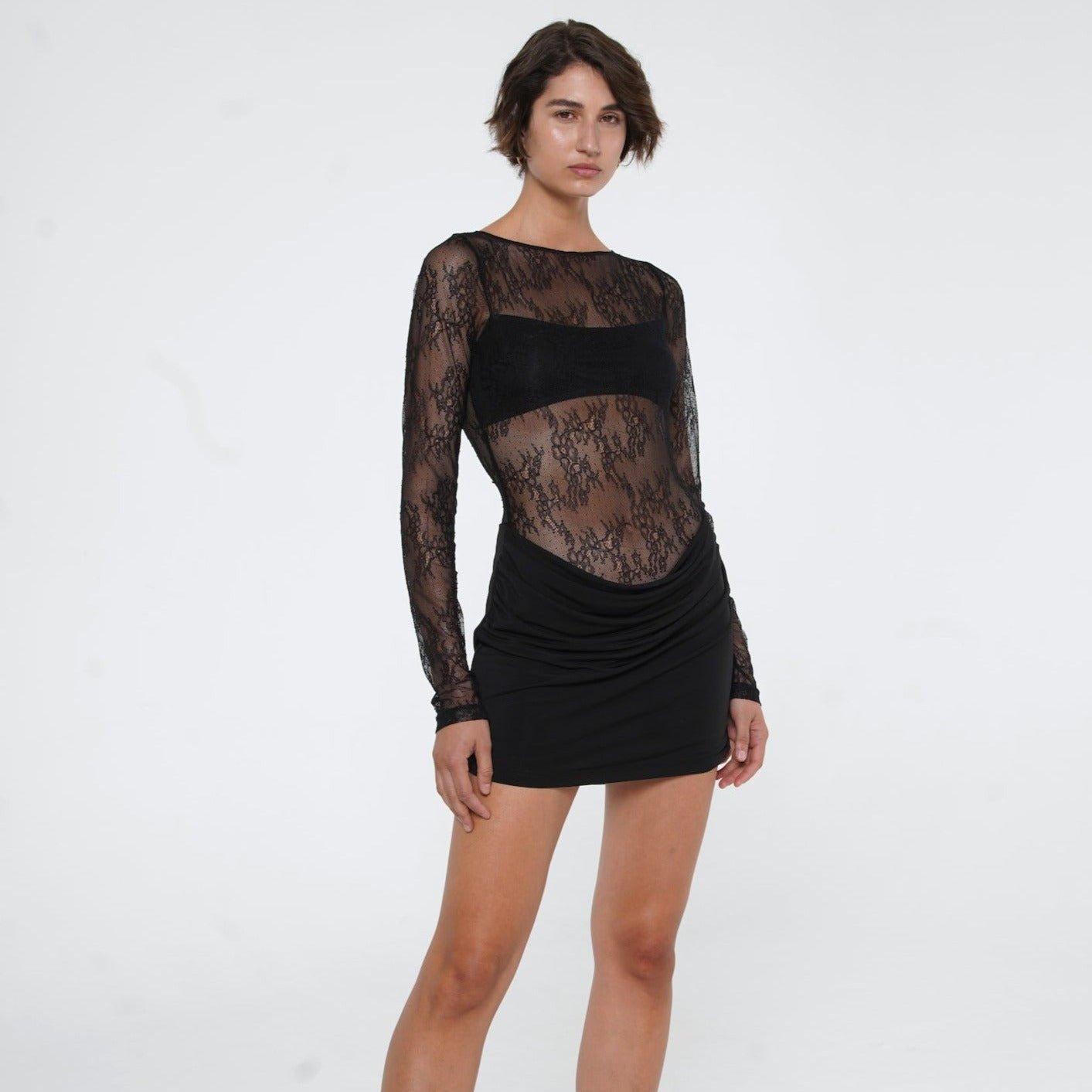 Joyful Grace Lace Mini Dress - View 15