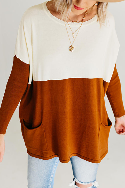 Get Comfortable Double Pocket Sweater