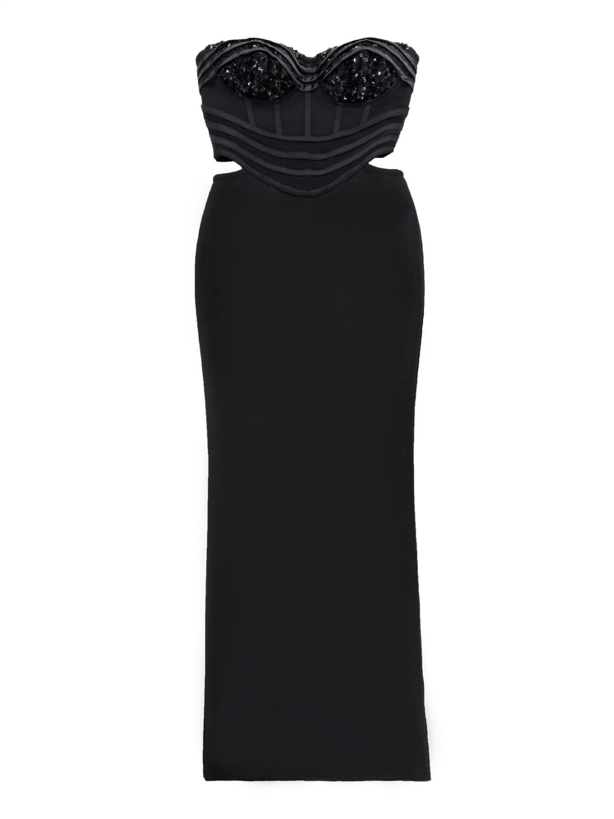 Strapless Cutout Bandage Maxi Dress - View 7