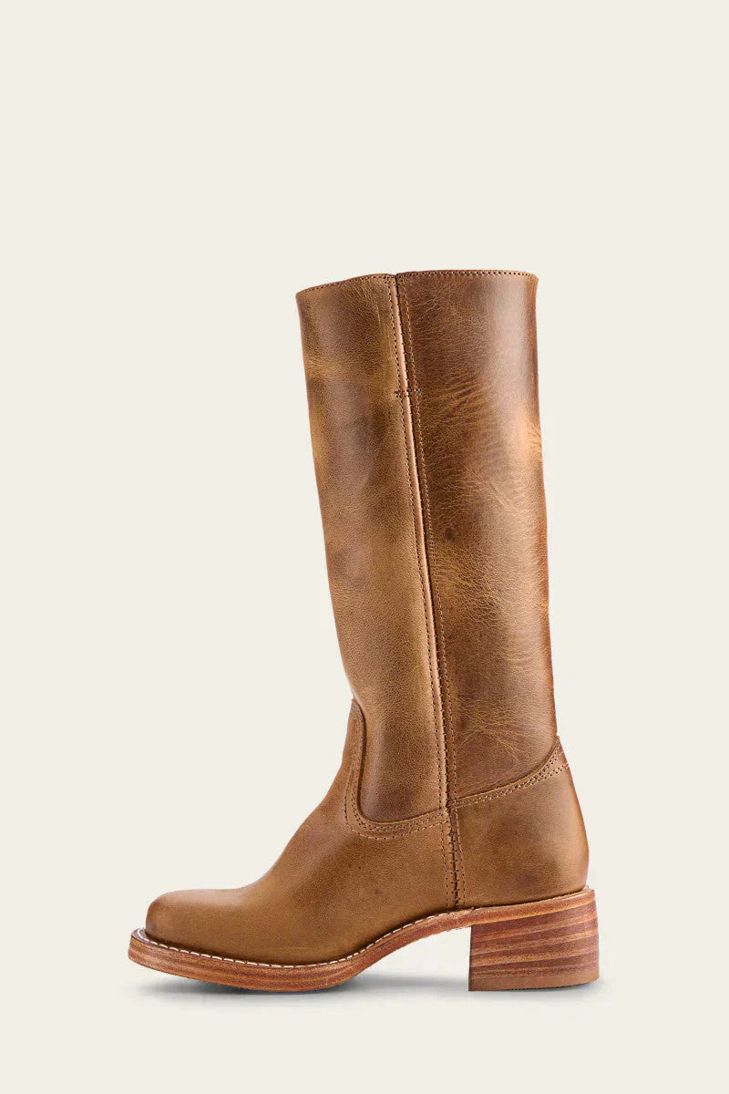 Round Toe Block Heel Knee High Boots