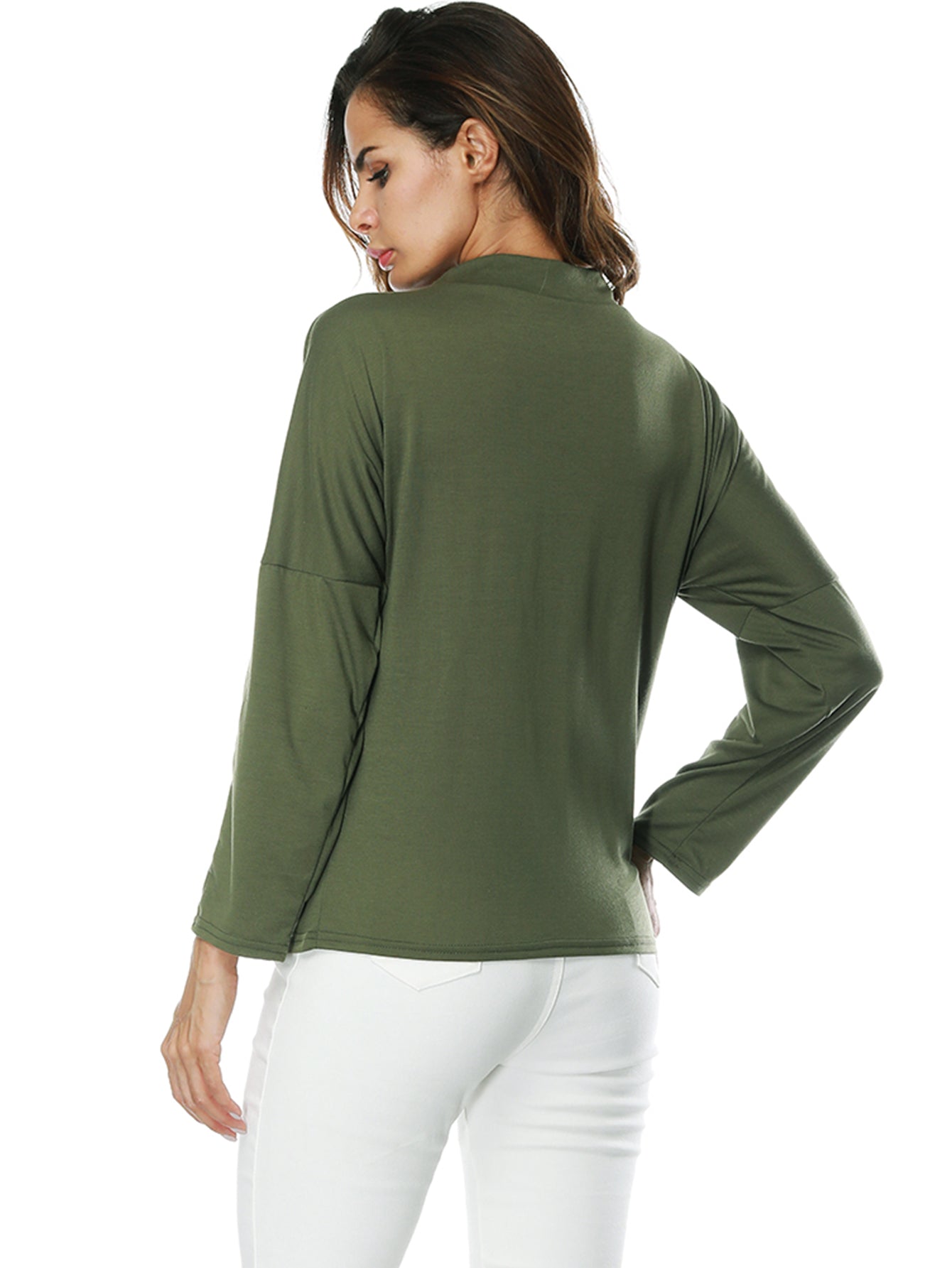 Deep V Neck Lace Up Top