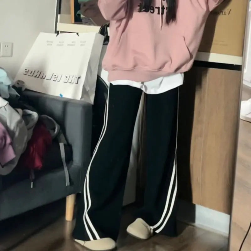 Fleece Striped Sweatpants Pants