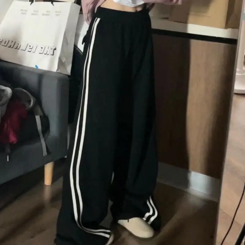 Fleece Striped Sweatpants Pants
