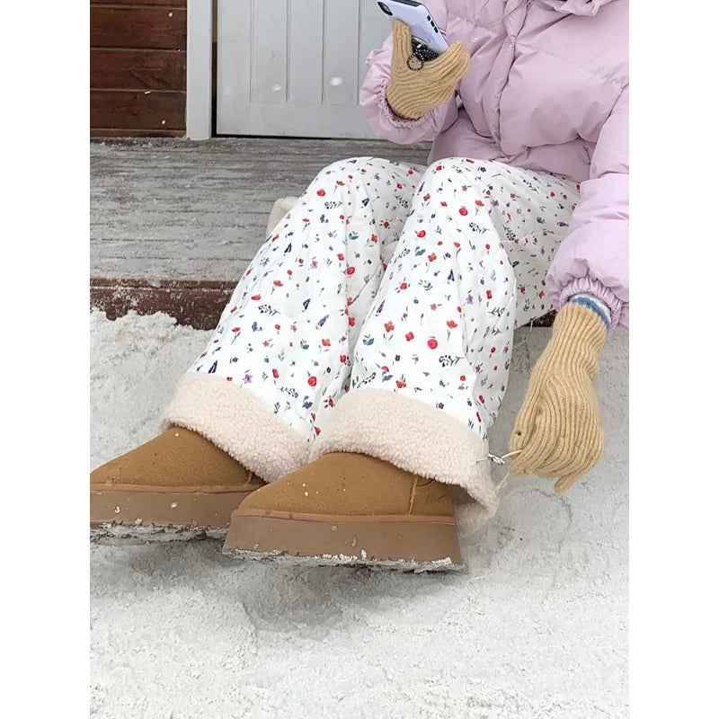 Quilted Brushed Pants Y2K Pants