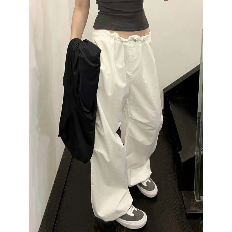 White Elastic Pants