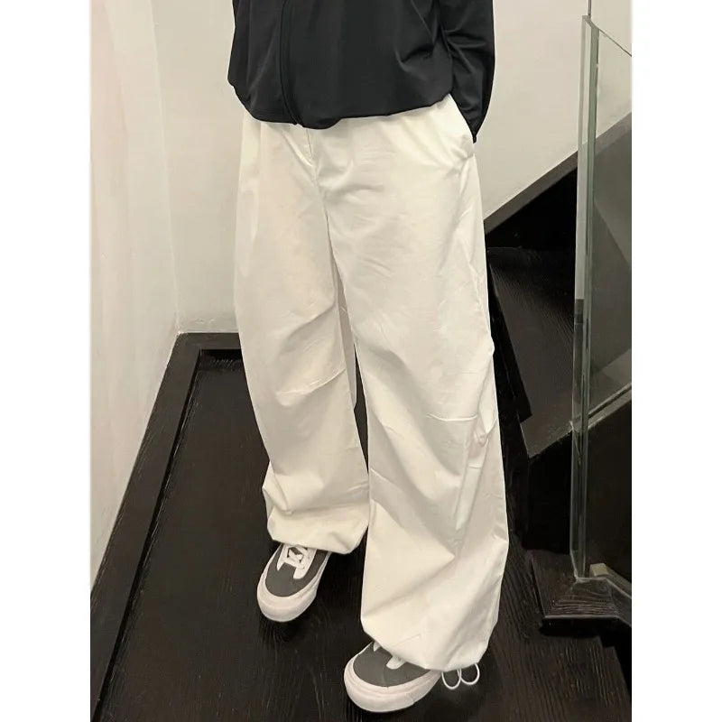 White Elastic Pants