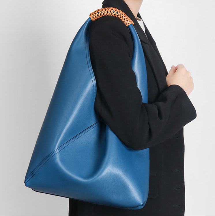 Braided Top Handle Slouchy Hobo Bag