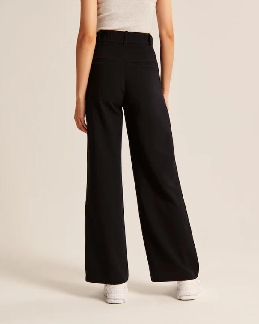 High Waist Pleated Wide Leg Trousers