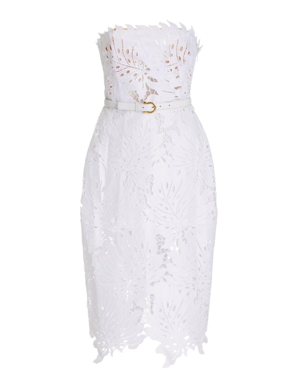 White Lace Midi Dress - View 7
