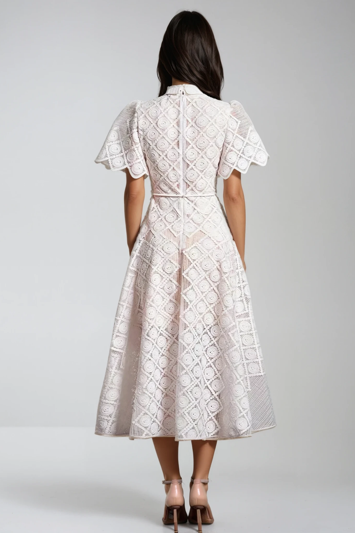 Flower Dimitrios Embroidered Midi Dress