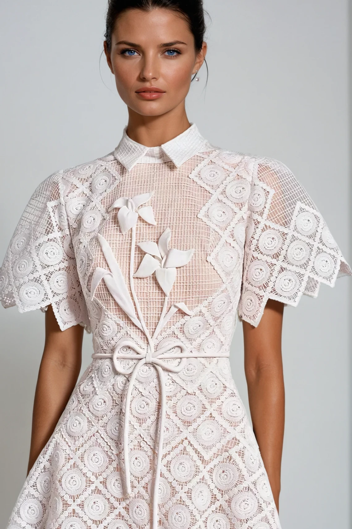 Flower Dimitrios Embroidered Midi Dress