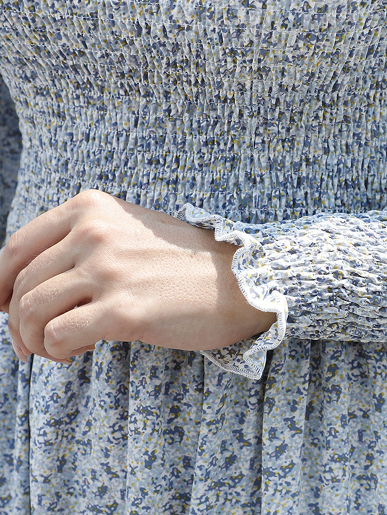 Disty Floral Smocked Dress