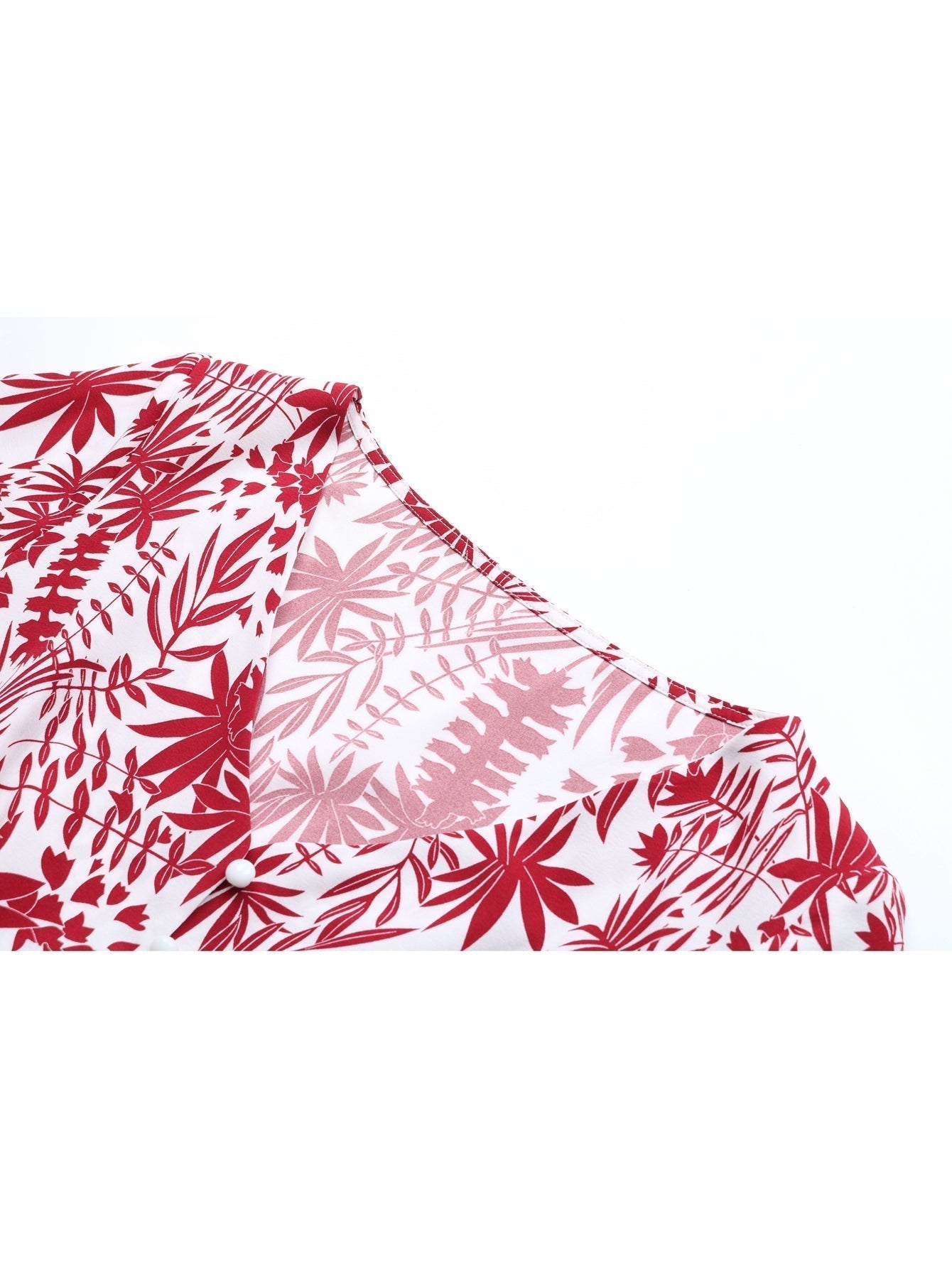 Ditsy floral print V neck Flutter Sleeve Belted Dress