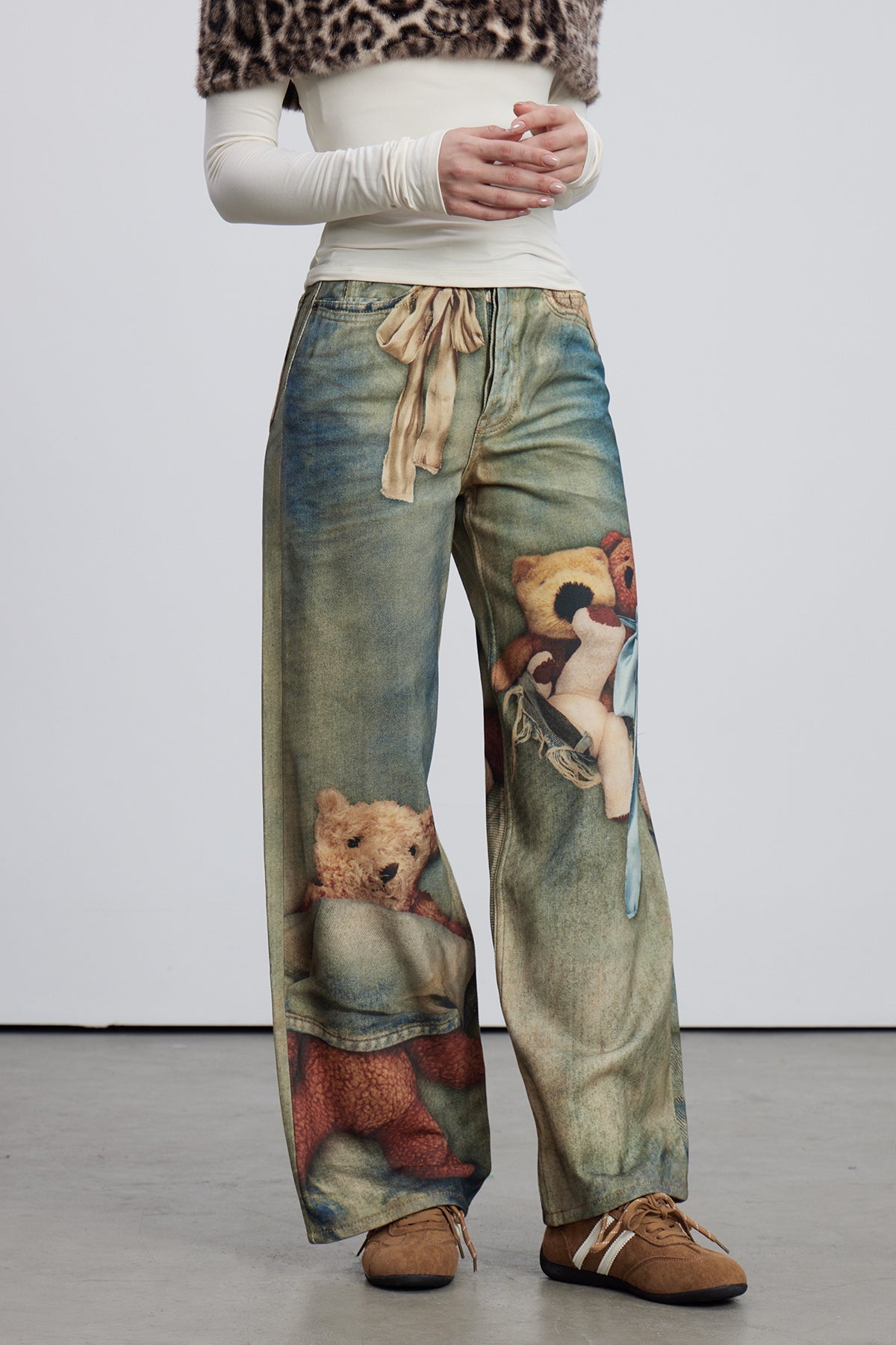 Dmitar Print Barrel Jeans