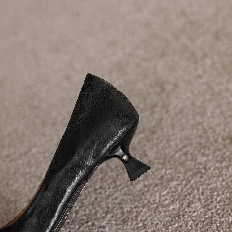Pointed Toe Kitten Heel Pumps
