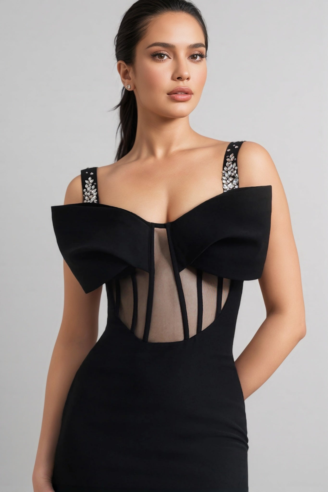 Valo Lace Studded Maxi Dress - View 2