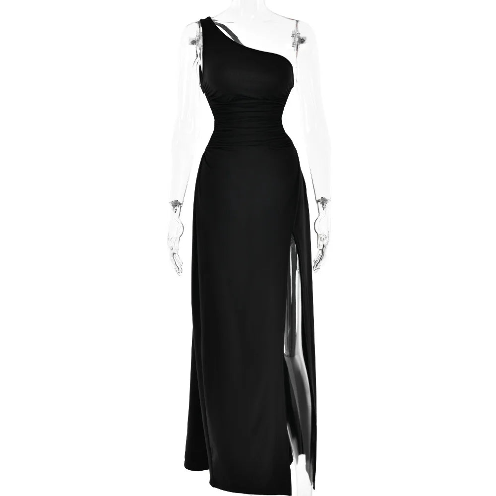 Backless Off-the-Shoulder Bodycon Maxi Dress