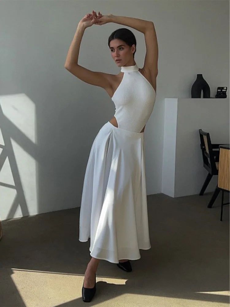 Chic Satin High Waist Loose Maxi Skirt