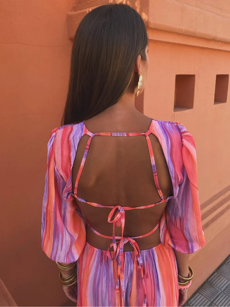 Aida Minimalist Backless Dress Evening Wear Edit