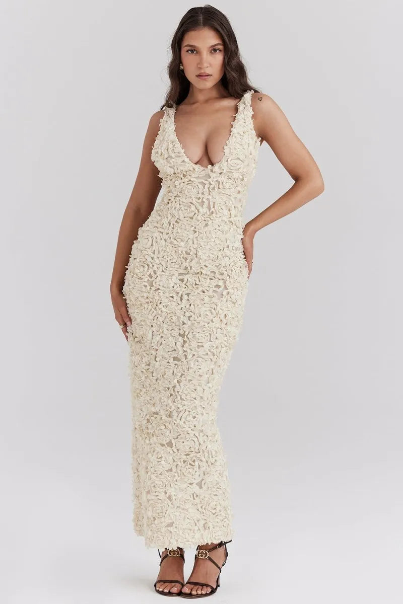 Catalina Glamour A Line Floral Maxi Dress