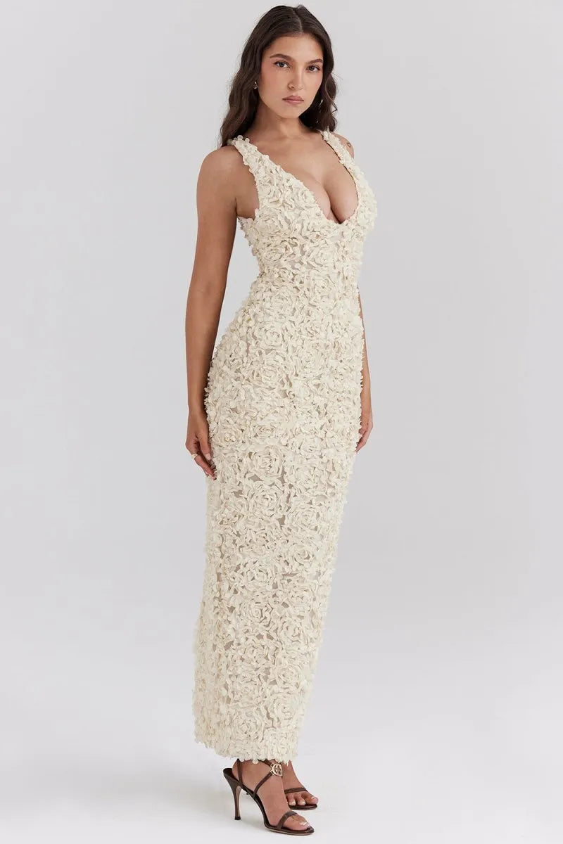 Catalina Glamour A Line Floral Maxi Dress