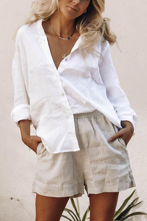 Solid Pockets Shorts