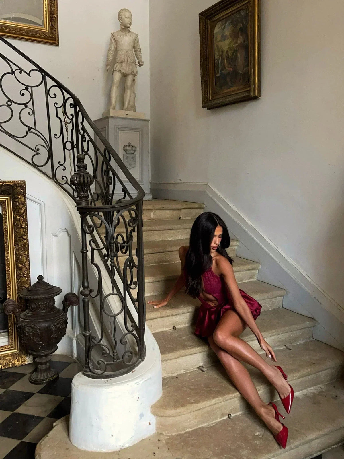 Jiane Mini Dress Red