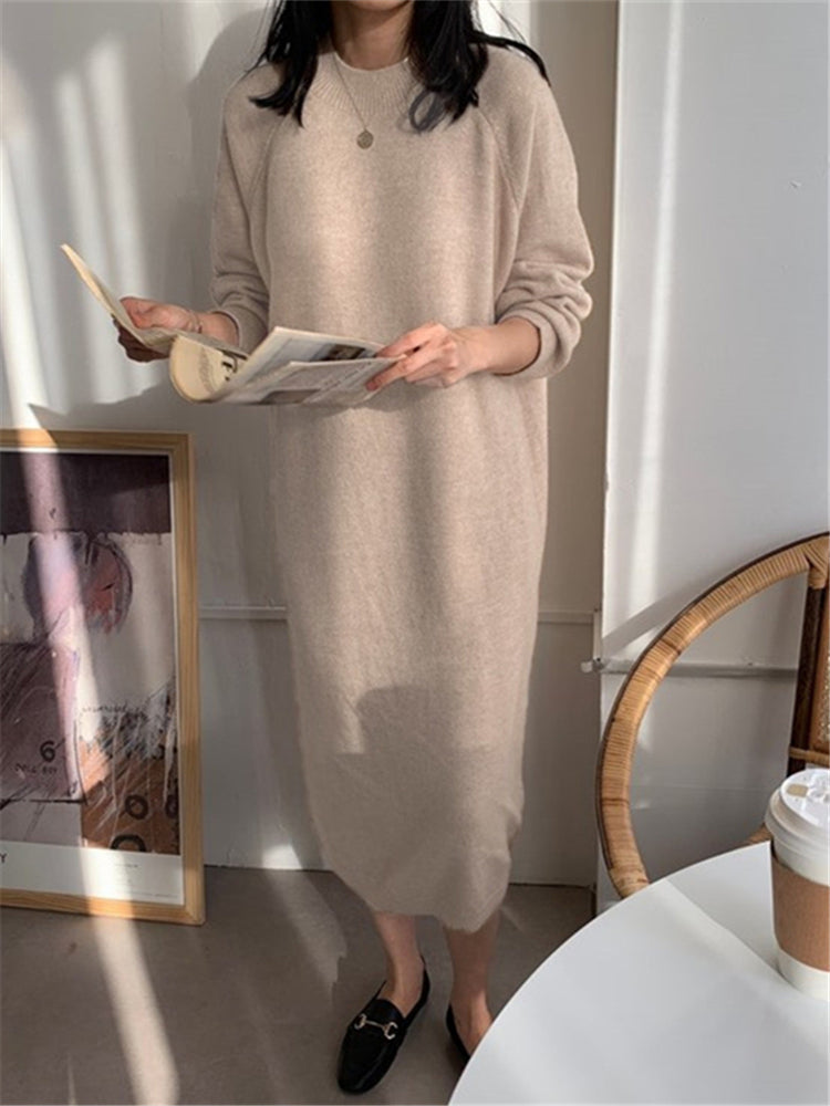 Cozy Gaudelia Knitted Midi Dress for Women Trendy Daily Look